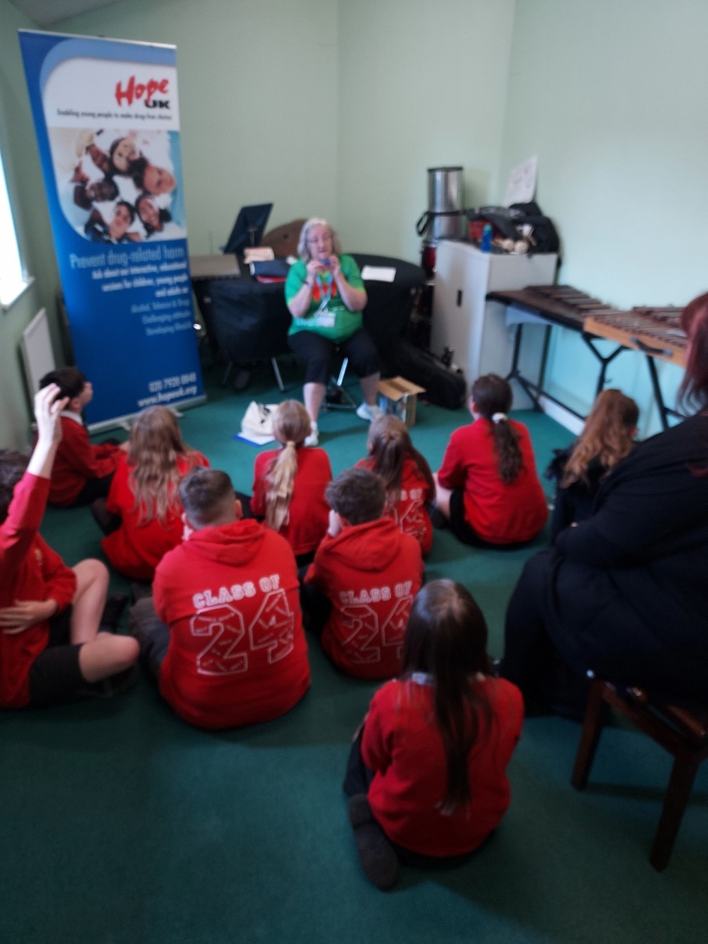 Delivery of a drug workshop to a small group of Year 6 pupils