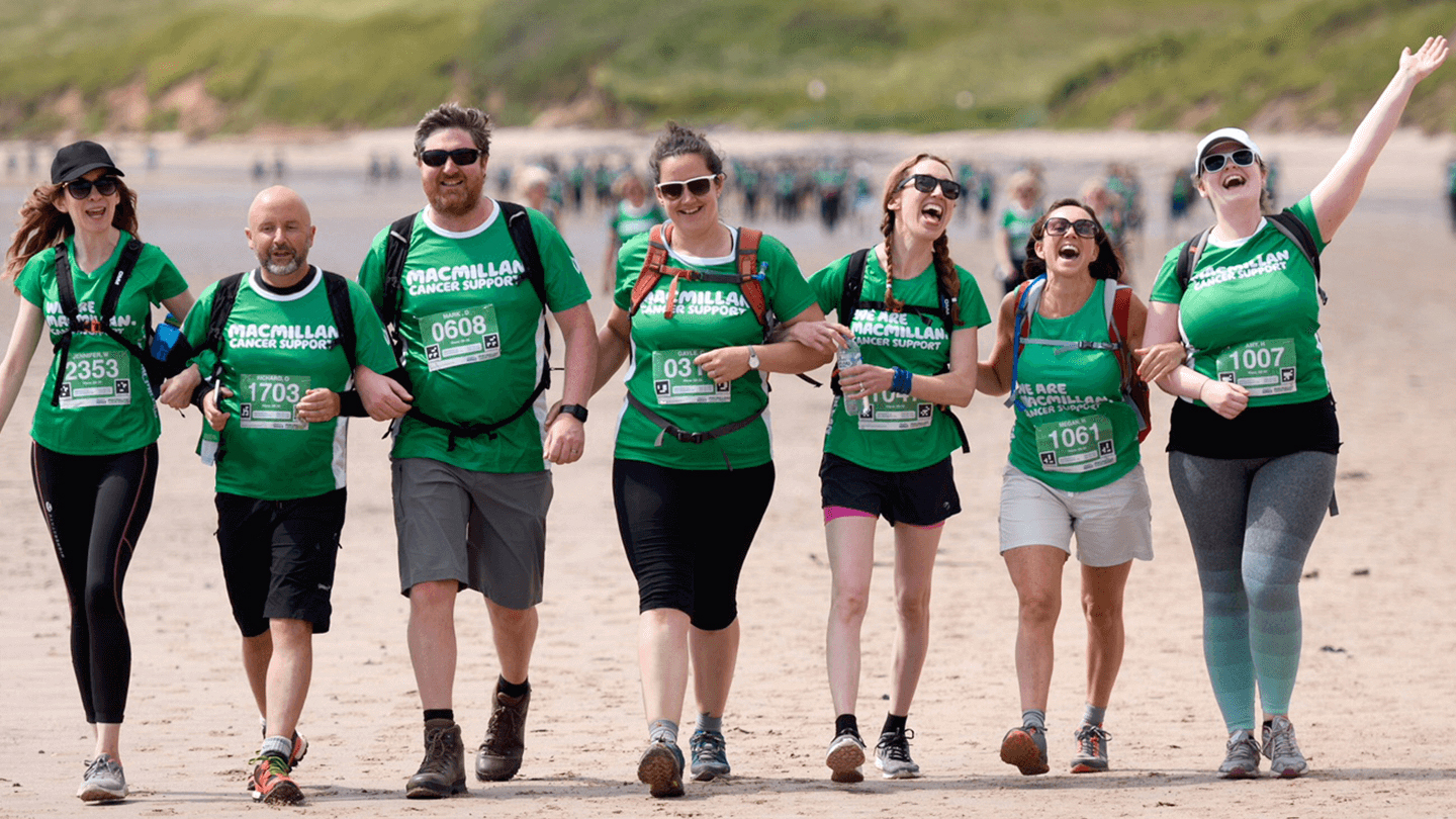 Volunteer charity walkers