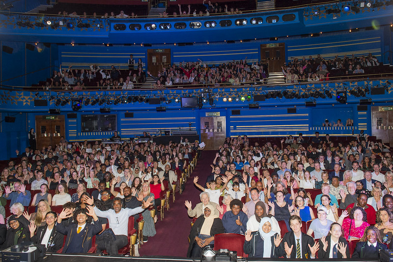 Audience watching speakers